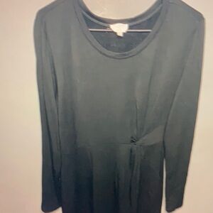 Loft Outlet Lounge Long Sleeve Round Neck Side Tie Dress Size L